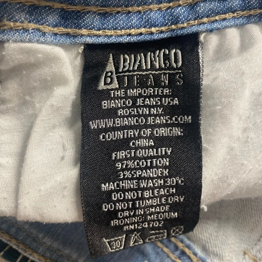 Bianco Shorts, Size 27, Denim w/Cuffs, 10.5” Long, 3” Inseam Pockets Vintage